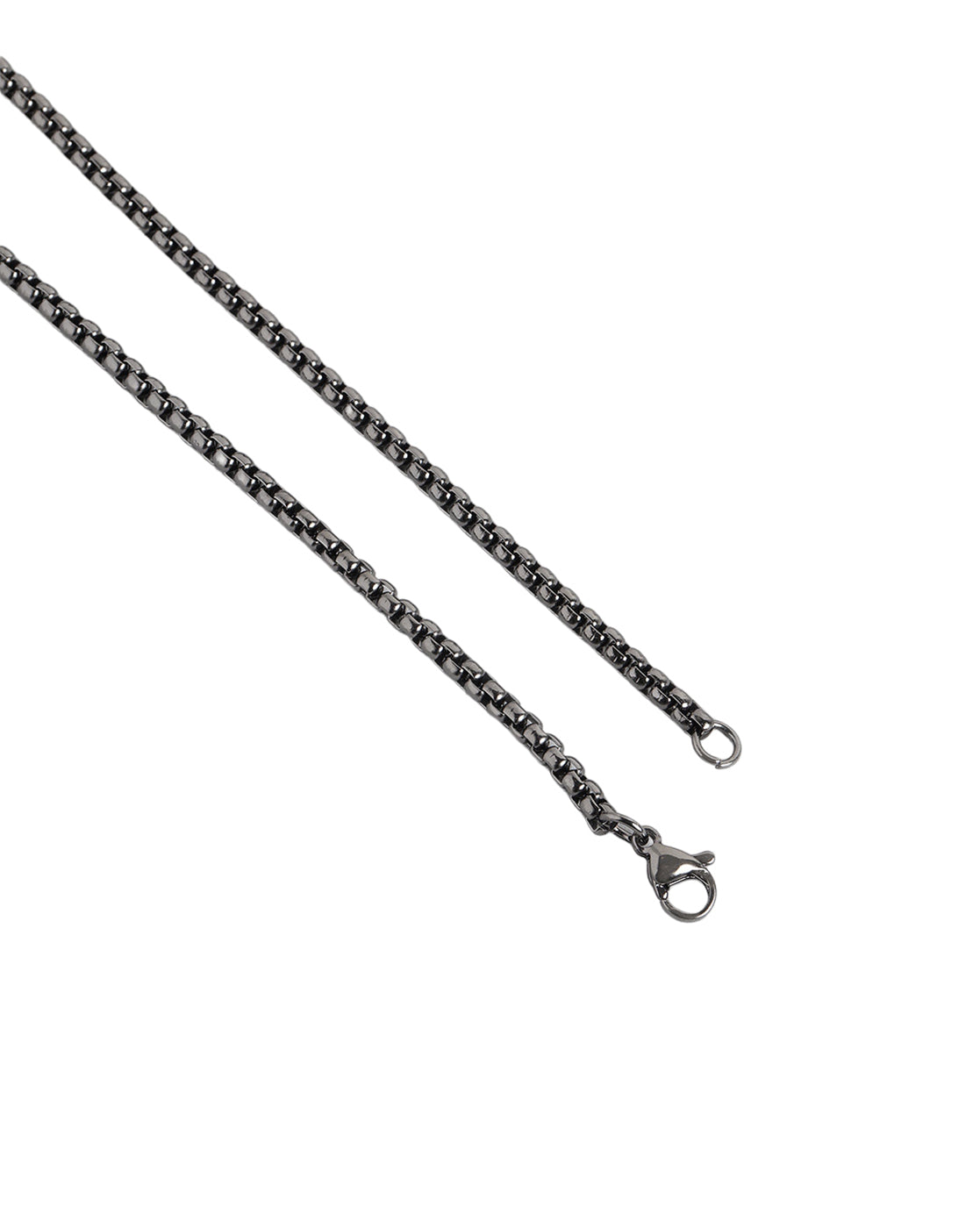 Men Metallic Toned Jesus Cross Pendant and Venetian Chain