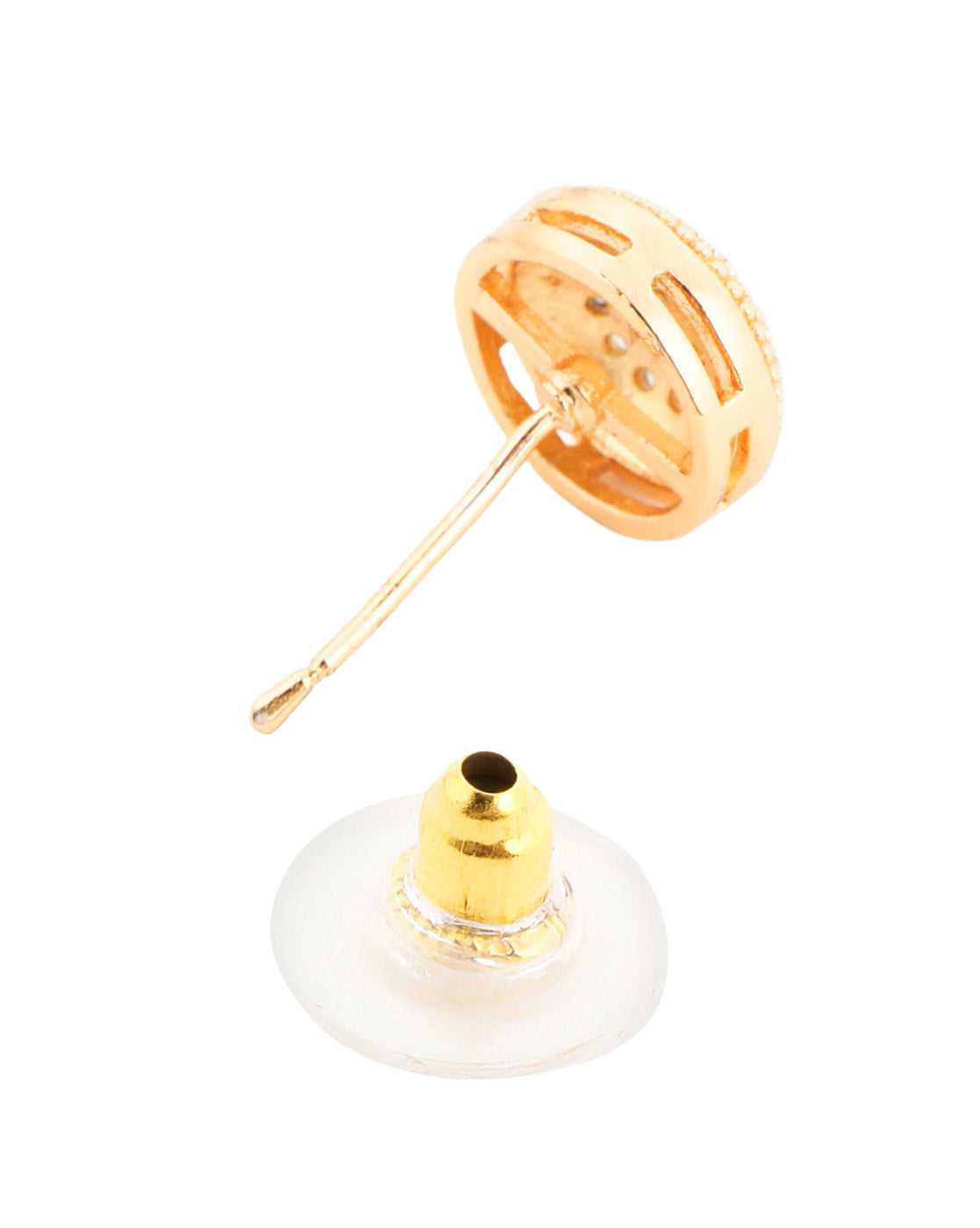 Rose Gold Plated CZ Sparkle Petite Stud Earring