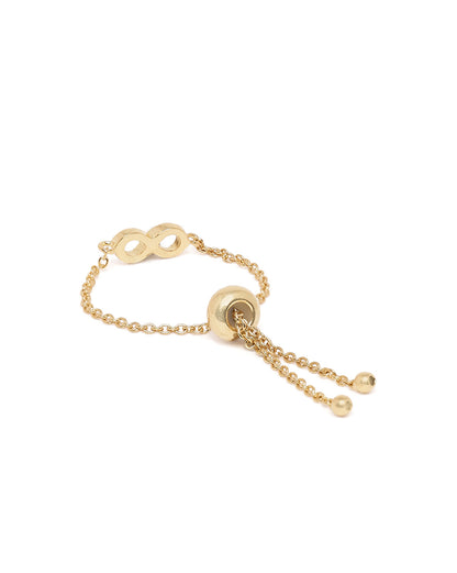 18kt Gold Plated Infinity Adjustable Chain Ring