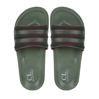 Men Textured Comfort Slip On Slider