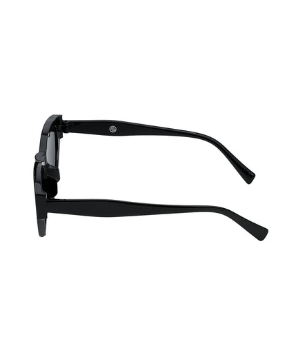 Women Black Toned UV Protected Black Lens Wayfarer Sunglasses