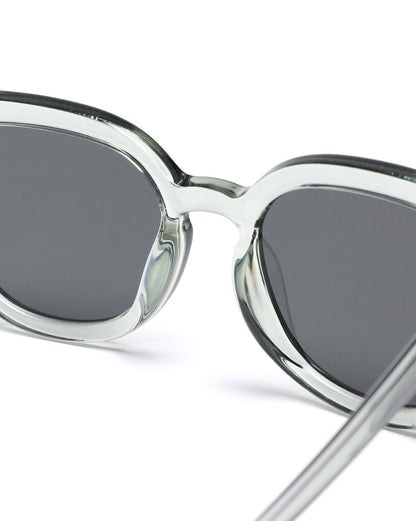 Women Green Toned Grey UV Protected Lens Cat Eye Sunglasses