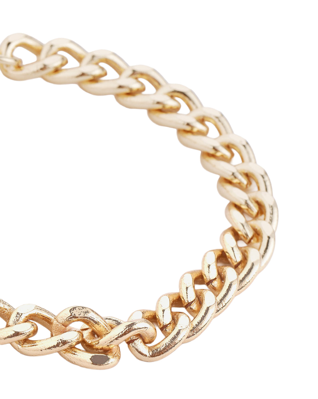 Men Gold Plated Link Bracelet