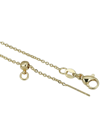 Gold Plated Multicolor CZ Studded Floral Charm Necklace