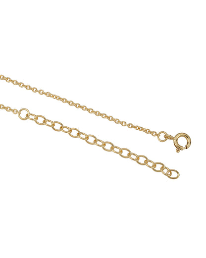 18kt Gold Plated CZ Glam Star Burst Pendant with Chain