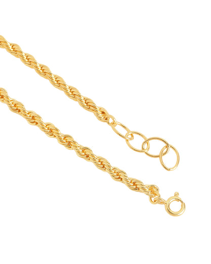 18kt Gold Plated Rope Chain Wraparound Bracelet