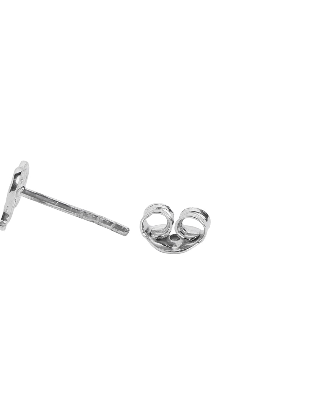 925 Sterling Silver Rhodium Plated Petite Elephant Stud  Earring