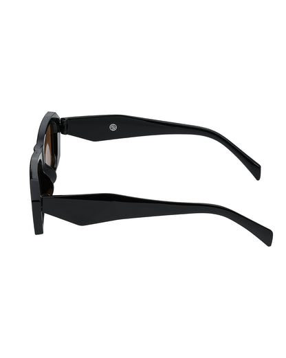 Women Black Toned UV Protected Brown Lens Wayfarer Sunglasses