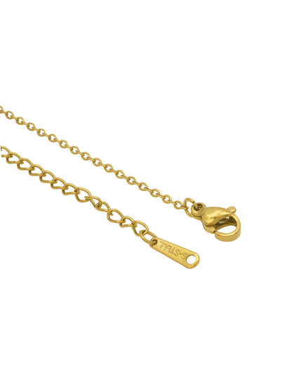 Gold Plated Saphire Blue Heart Pendant and Chain