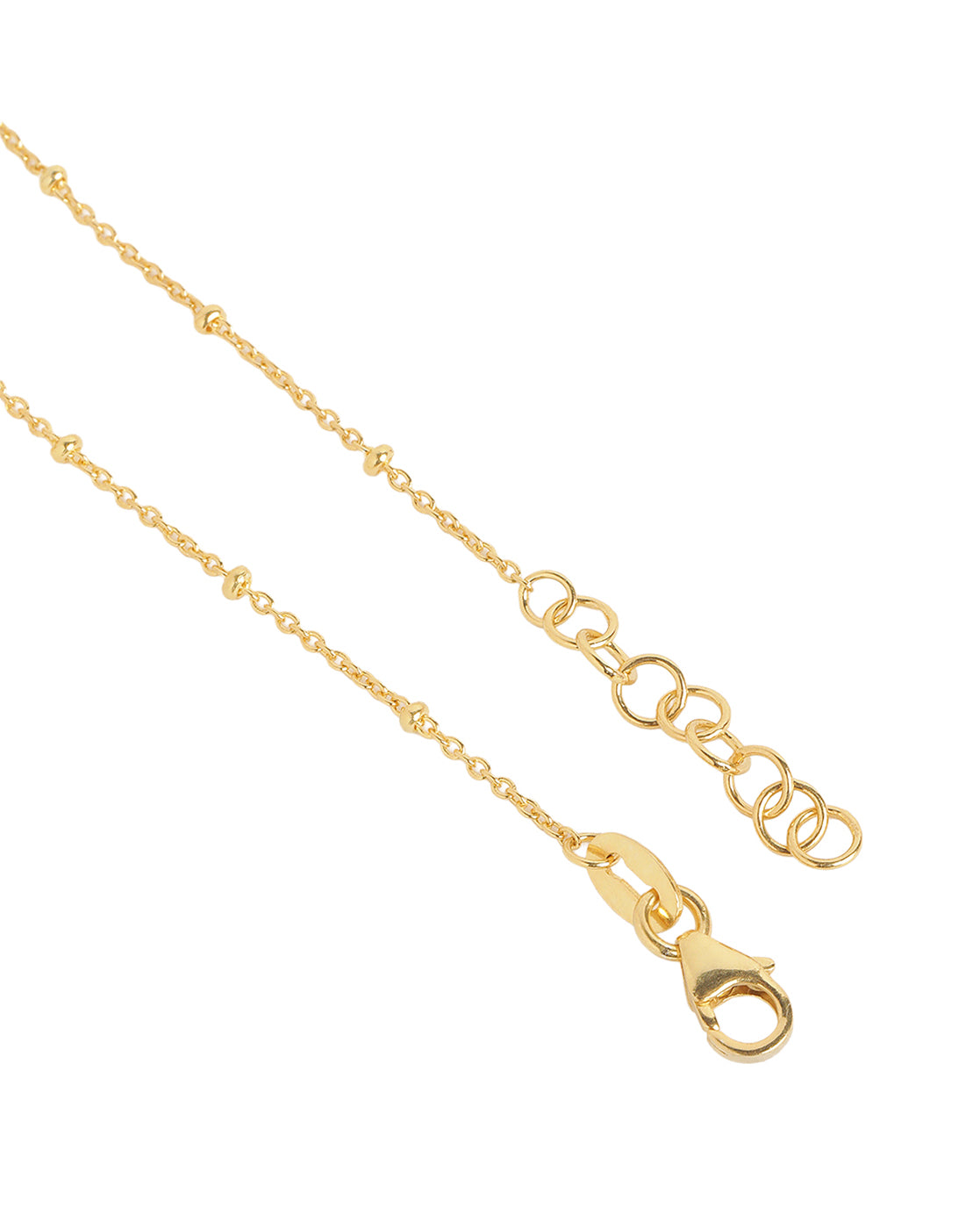 18kt Gold Plated with Dangling Round &amp; Square Solitaire Charm Adjustable Bracelet