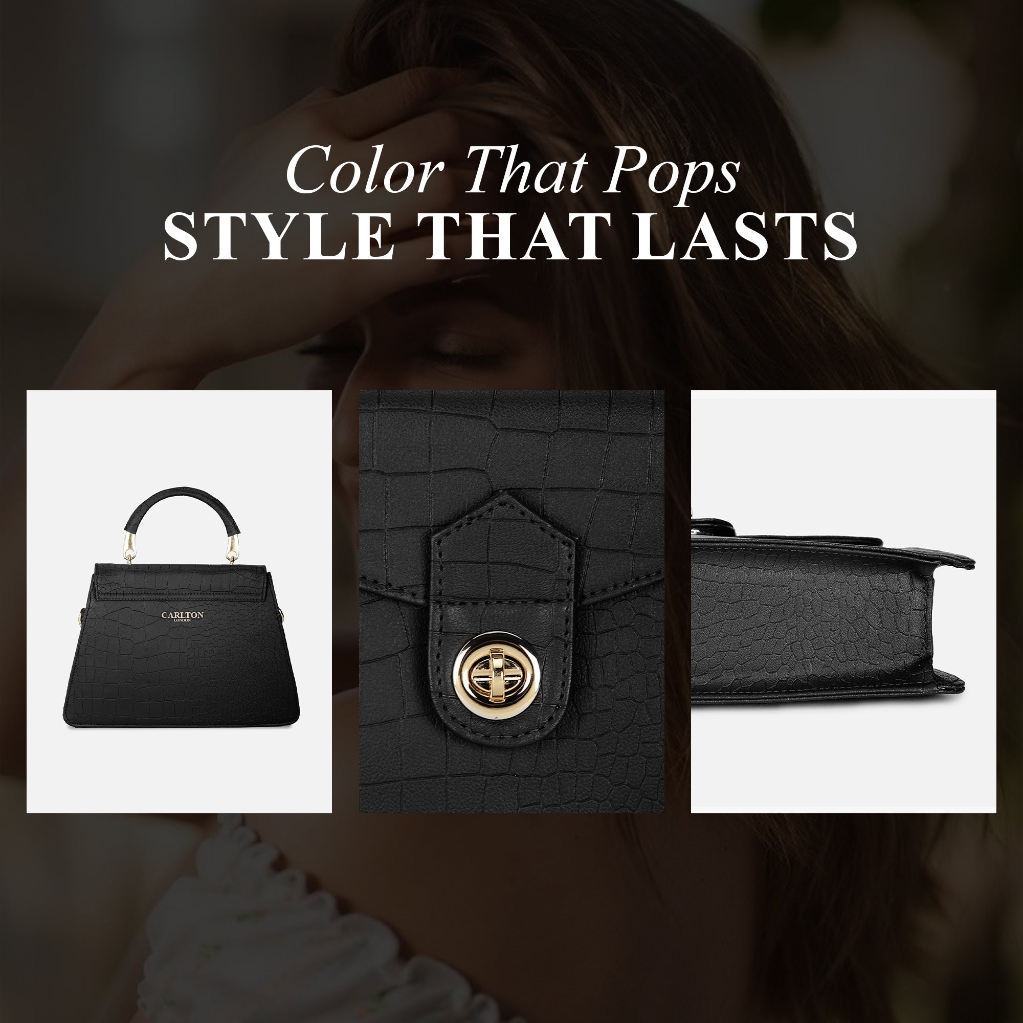 Carlton London Women Handbag - CLLP-907 BLACK