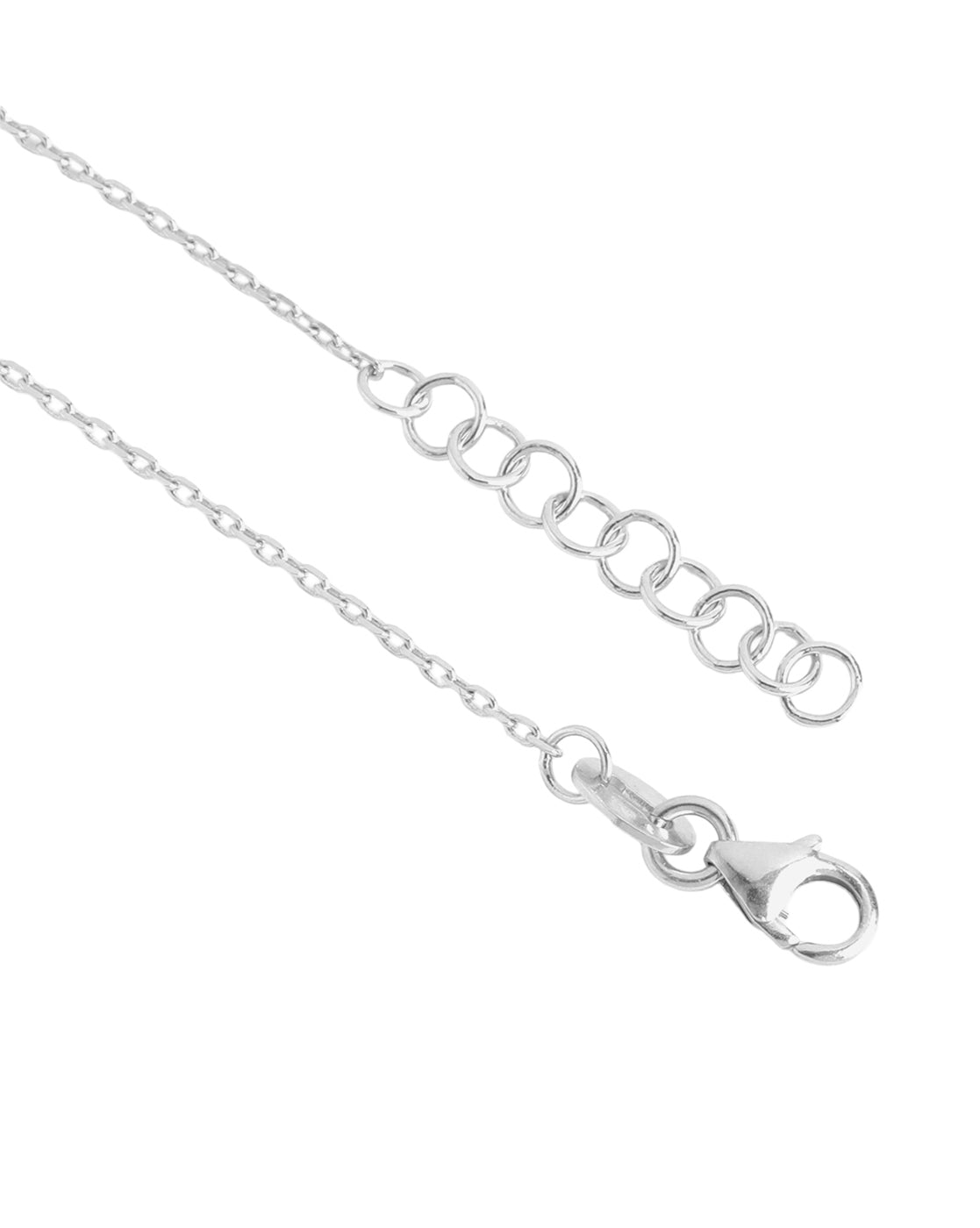 Rhodium-Plated Dainty White Solitaire Elegant Chain Adjustable Bracelet