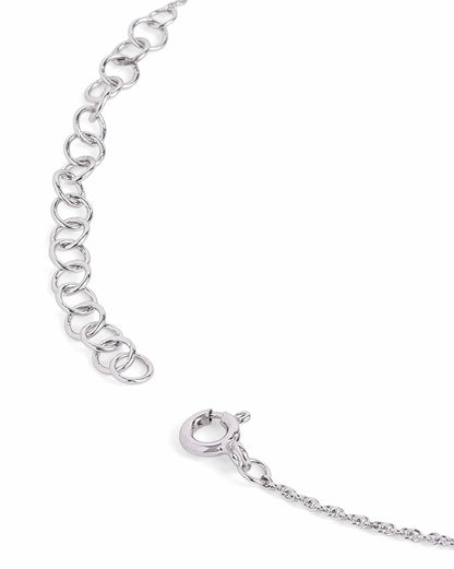 18kt Gold &amp; Rhodium Plated Dual Tone Dangling Star Charm Necklace
