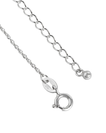925 Sterling Silver Rhodium Plated Enamel Lady Bird Pendant and Chain
