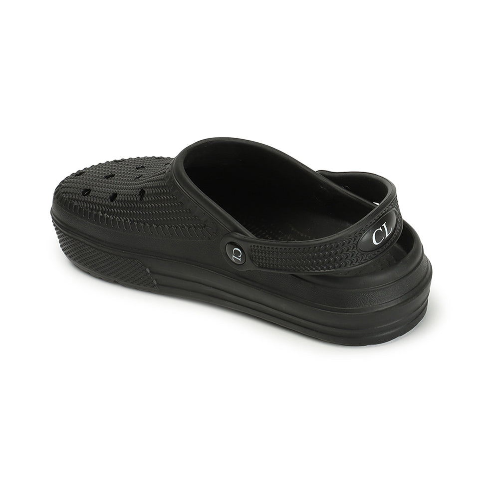 Men Sculpted Perforated Comfort Clogs with Back Strap