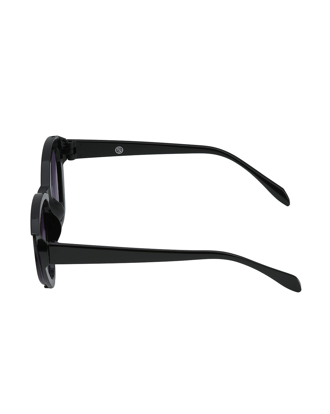 Women Black Toned UV Protected Purple Lens Cateye Sunglasses