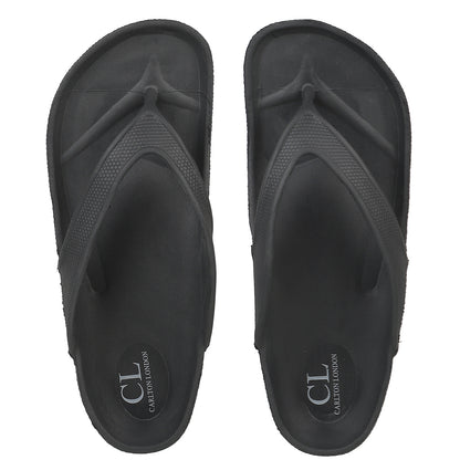 Men Textured Comfort Thong Sandals