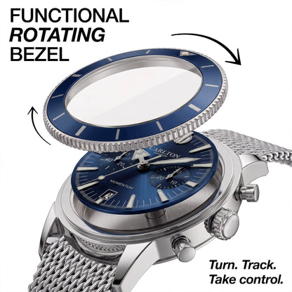 Carlton London Men Momentum Blue Analog Watch - CL-MT-BLU