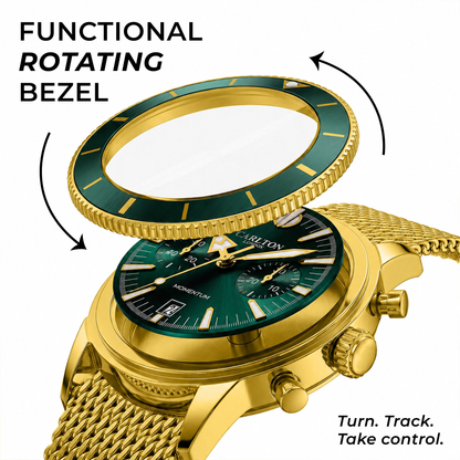 Carlton London Men Momentum Green Analog Watch - CL-MT-GGRN