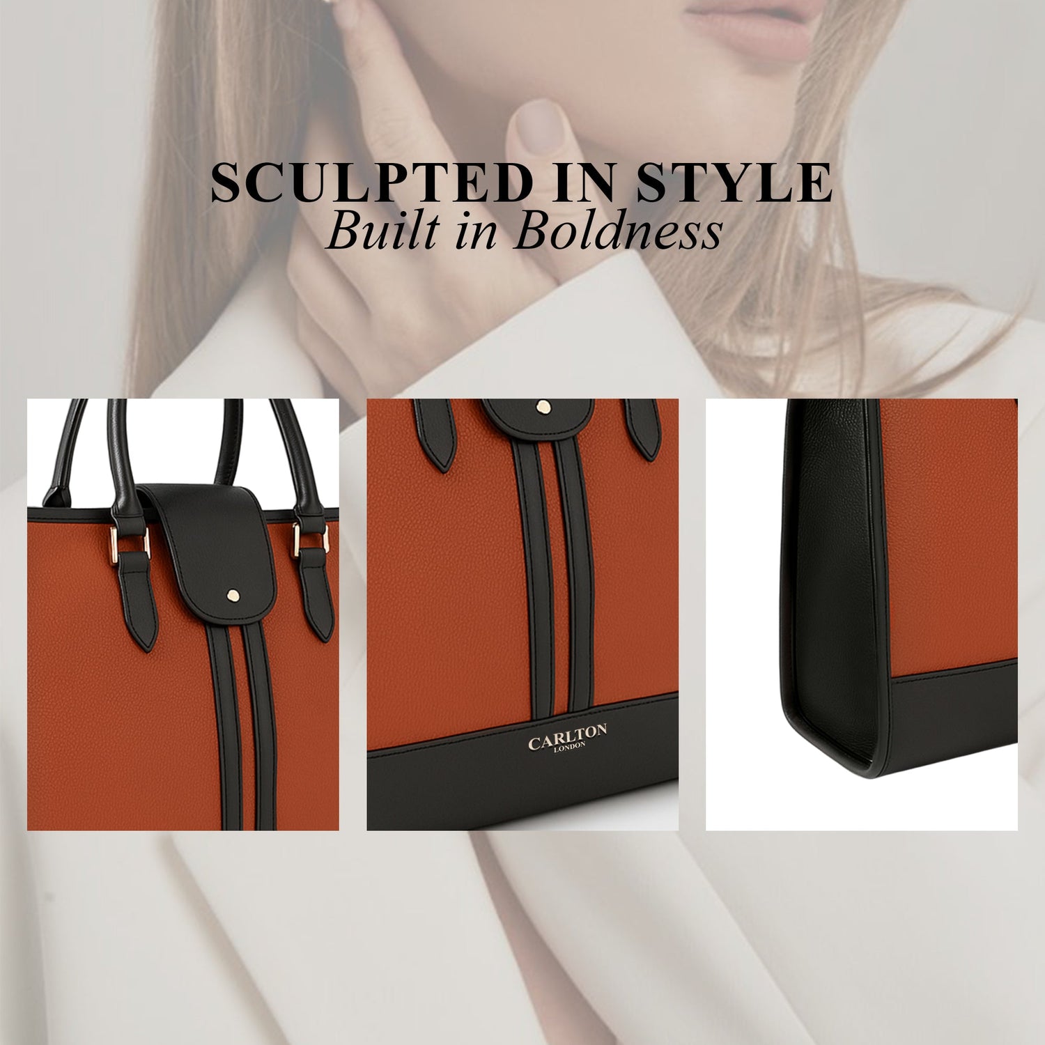 Carlton London Women Handbag - CLLP-1025 TAN/BLACK
