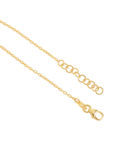 18kt Gold Plated CZ Studded Tree of Life Heart Charm Adjustable Bracelet