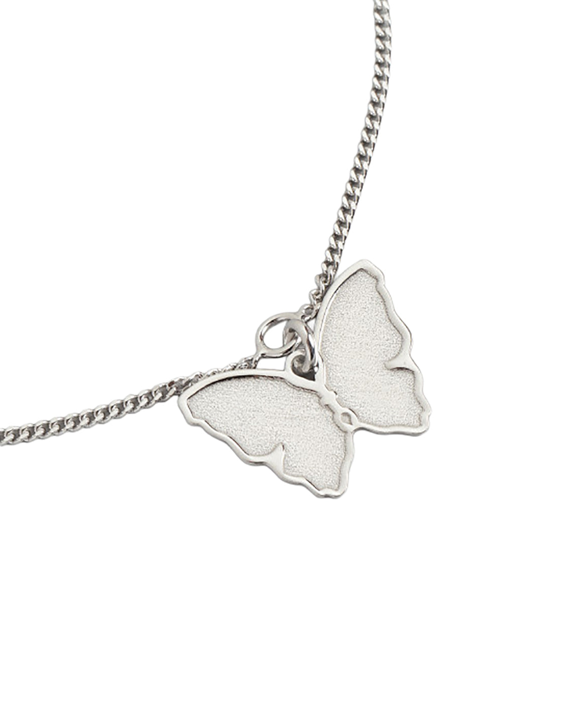 925 Sterling Silver Rhodium Plated Buttefly Charm Bracelet