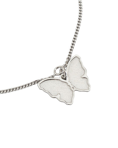 925 Sterling Silver Rhodium Plated Buttefly Charm Bracelet