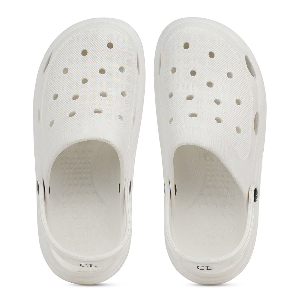 Men Sculpted Perforated Comfort Clogs with Back Strap