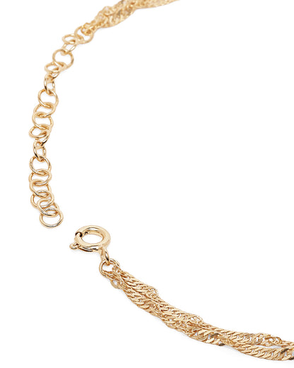18kt Gold Plated Double Twisted Chain Necklace