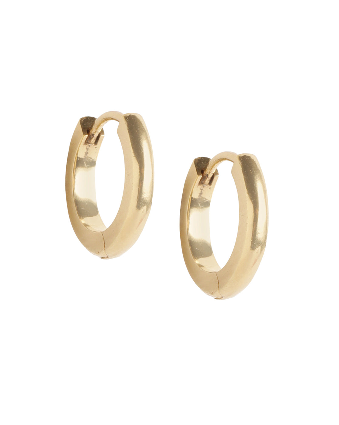 18kt Gold Plated Contemporary Interlocking Twisted Hoop Earring