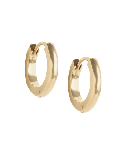 18kt Gold Plated Contemporary Interlocking Twisted Hoop Earring
