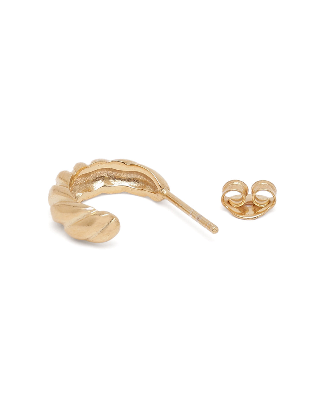 18kt Gold Plated Geometric Half Hoop Earring