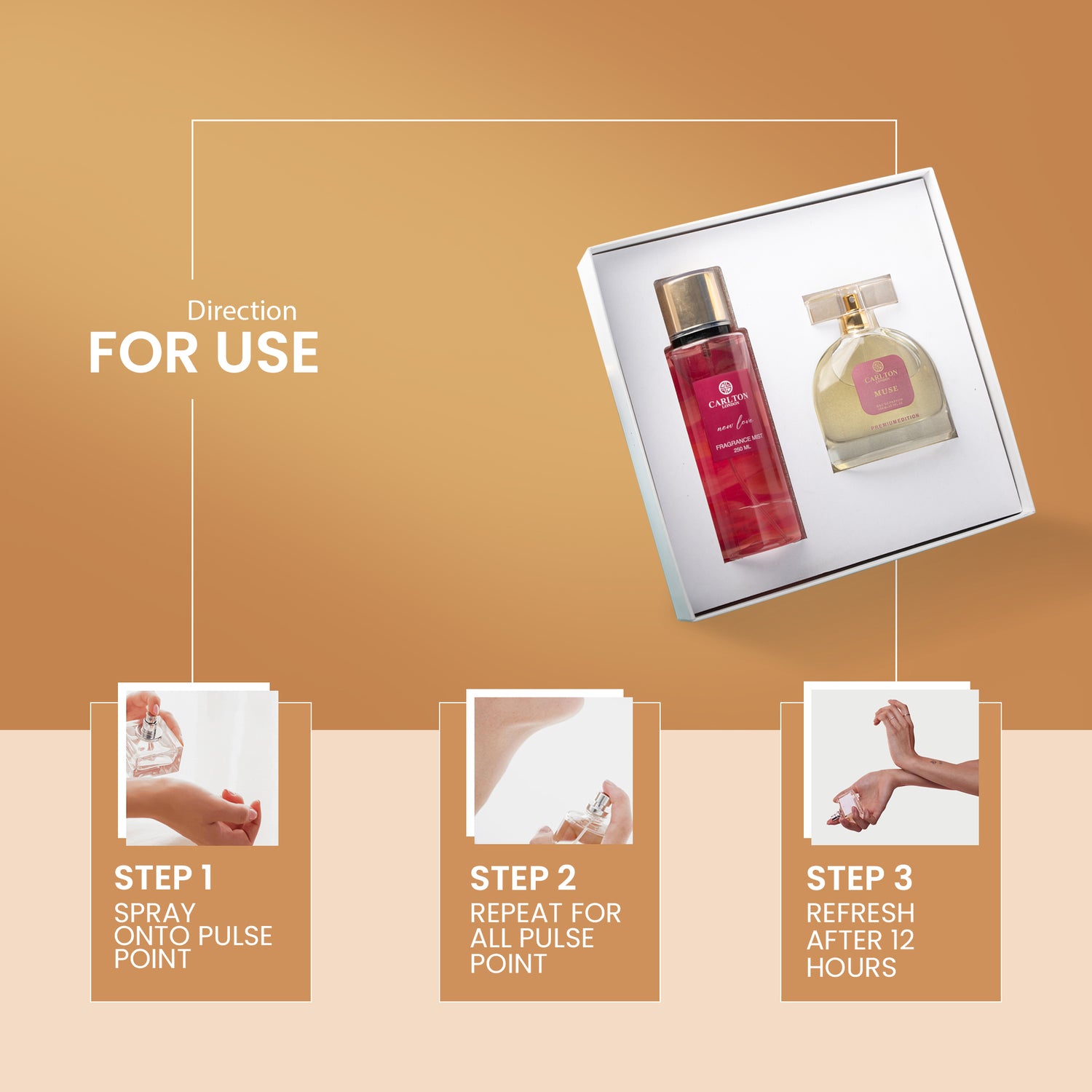 Gift Set 2 Muse 100Ml  And New Love Body Mist - 250Ml