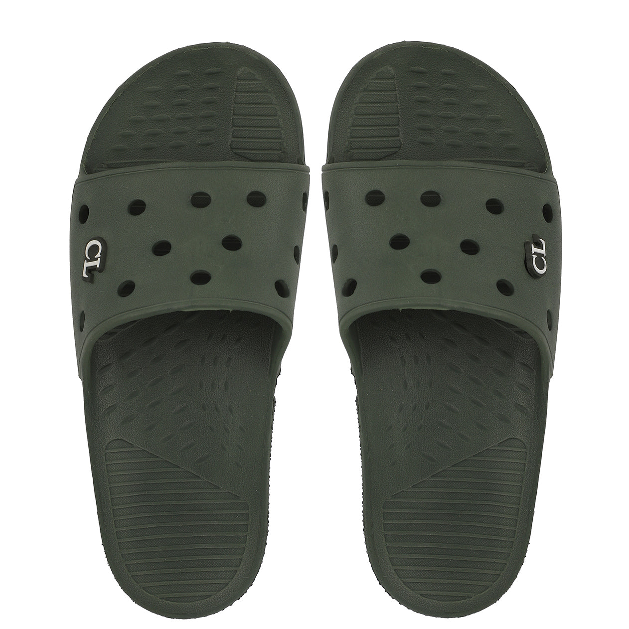 Men Perforated Comfort Solid Slider