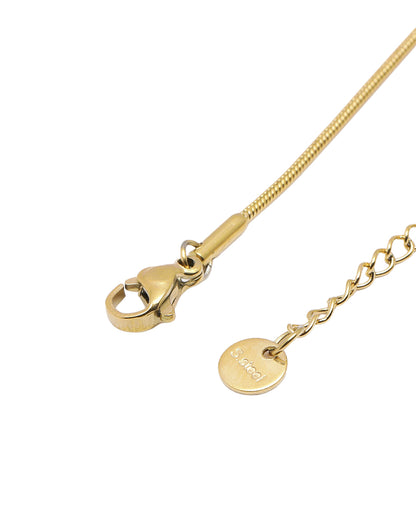 18Kt Gold Plated Heart Loop Pendant and Chain Necklace
