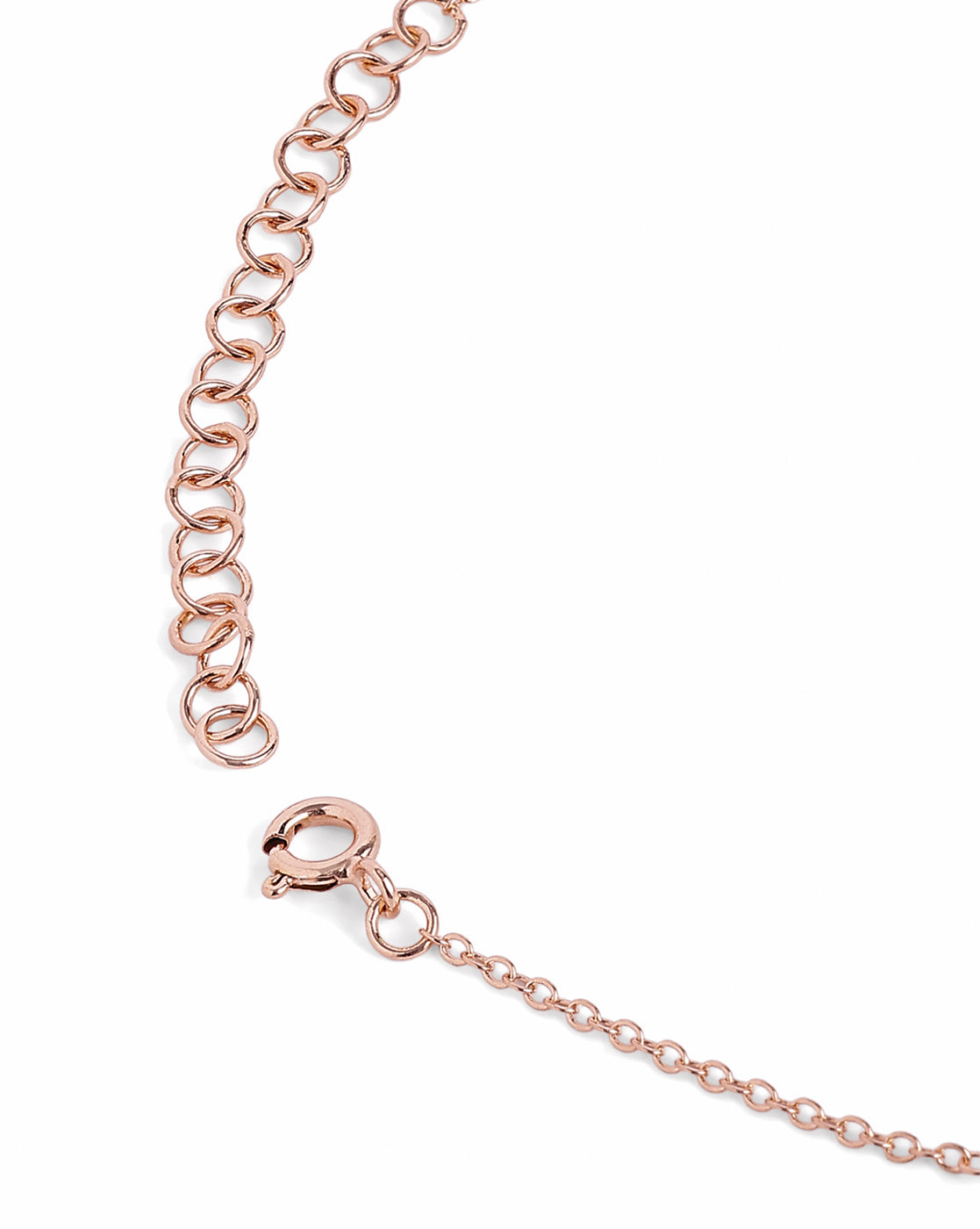 18kt Rose Gold Plated CZ Link Interlocking Necklace