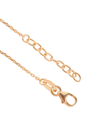 18kt Rose Gold Plated with CZ Studded Heart Adjustable Charm Bracelet