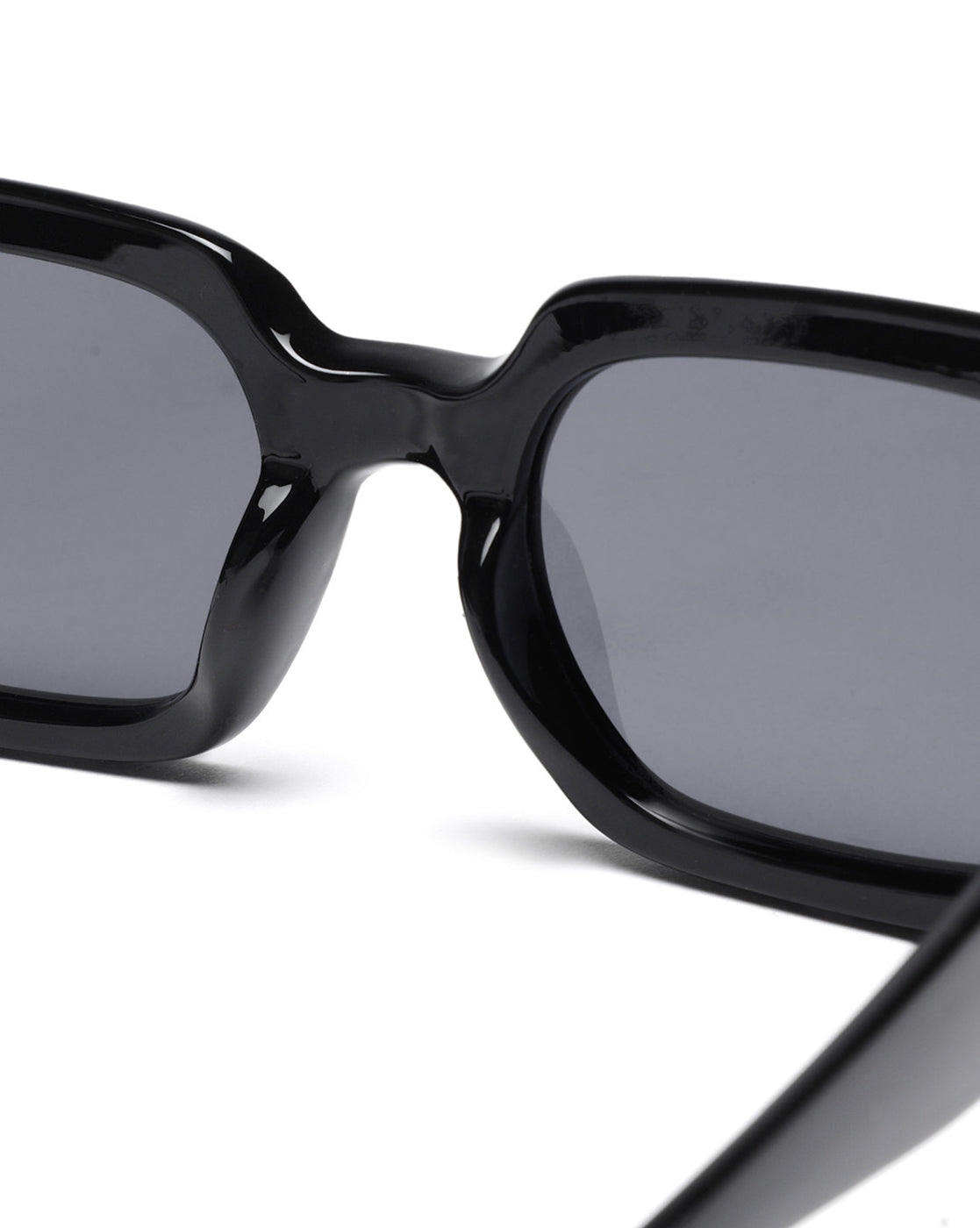 Women Black Toned Blue UV Protected Lens Square Sunglasses