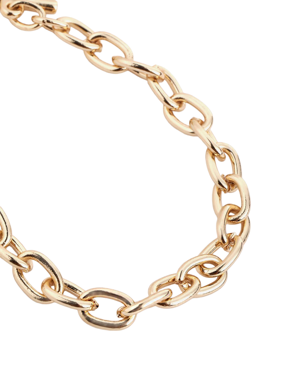 Men Gold Plated Link Toggle Bracelet