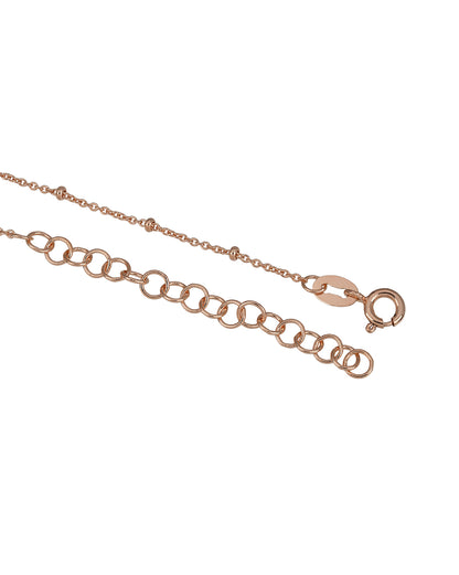18kt Rose Gold Plated Oval Pendant and Chain