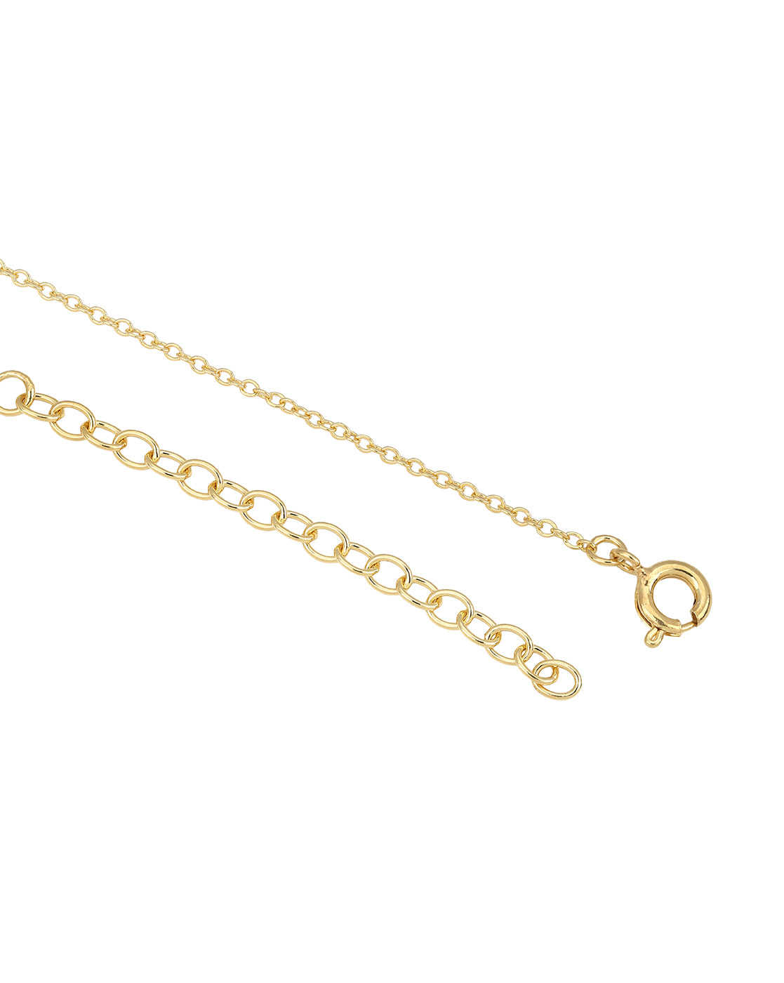 18kt Gold Plated CZ Bubble Letter S Pendant and Chain