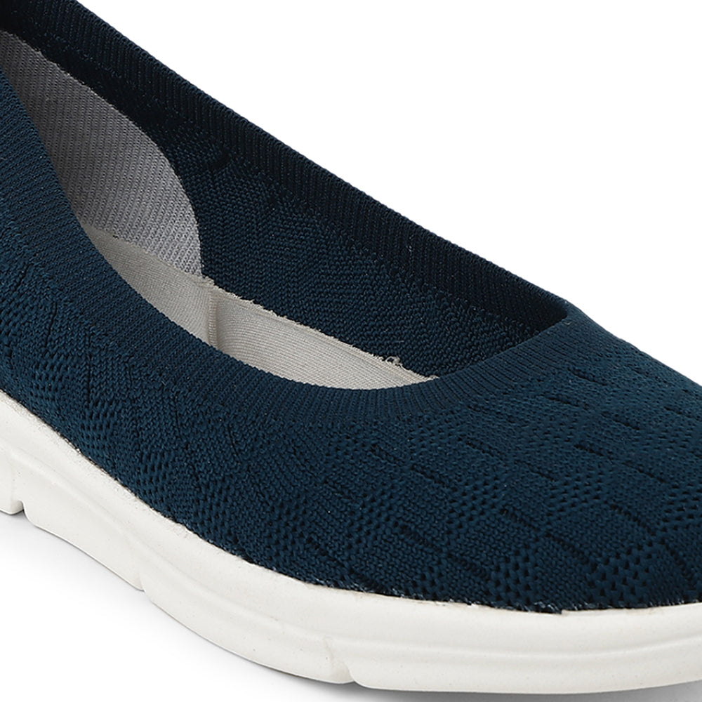 Women Textured Knit Comfort Ballet Flats