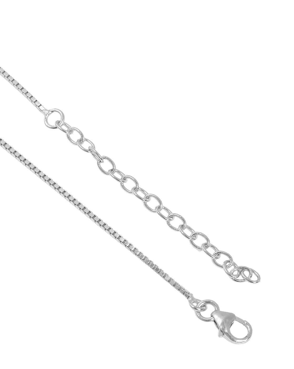 Men Rhodium Plated Dog Tag Pendant and Chain