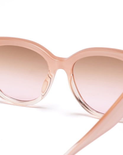 Women Nude Toned Pink UV Protected Lens Cat Eye Sunglasses