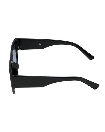 Women Black Toned UV Protected Purple Gradient Lens Cateye Sunglasses