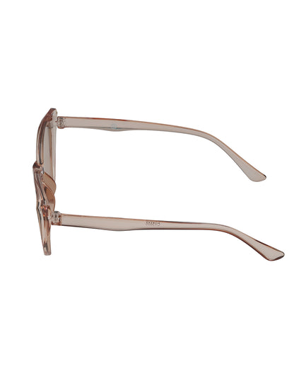 Women Peach Toned UV Protected Clear Lens Cateye Sunglasses