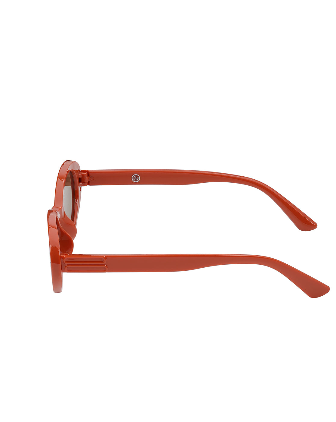 Women Orange Toned UV Protected Brown Lens Oval Sunglasses