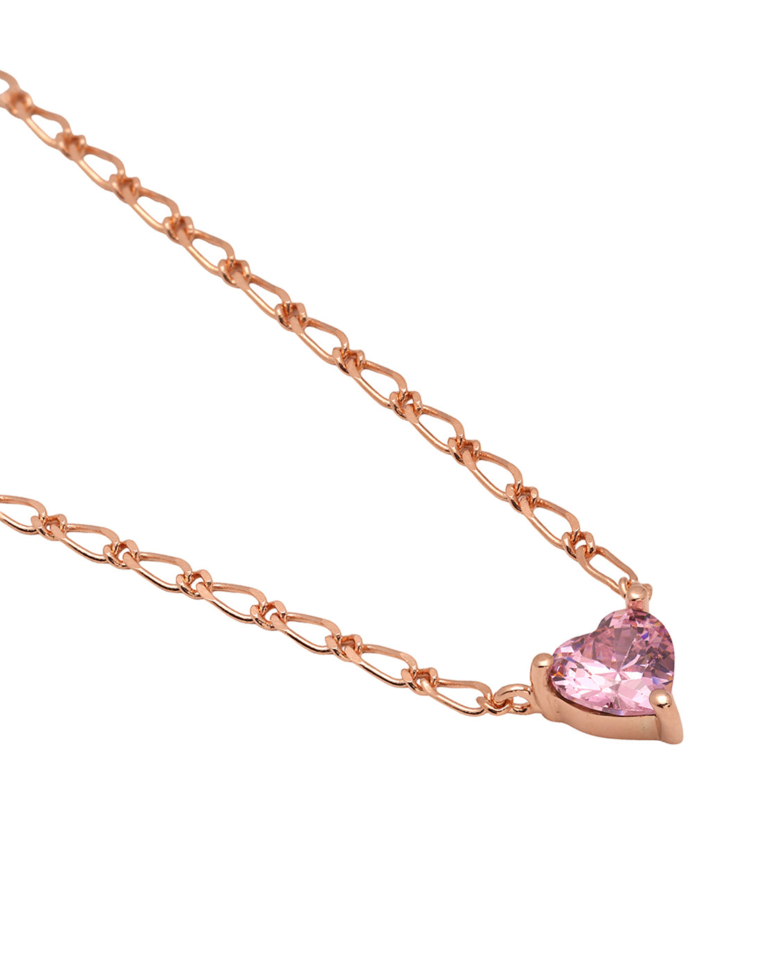 18kt Gold Plated Dangling Solitaire Heart Necklace