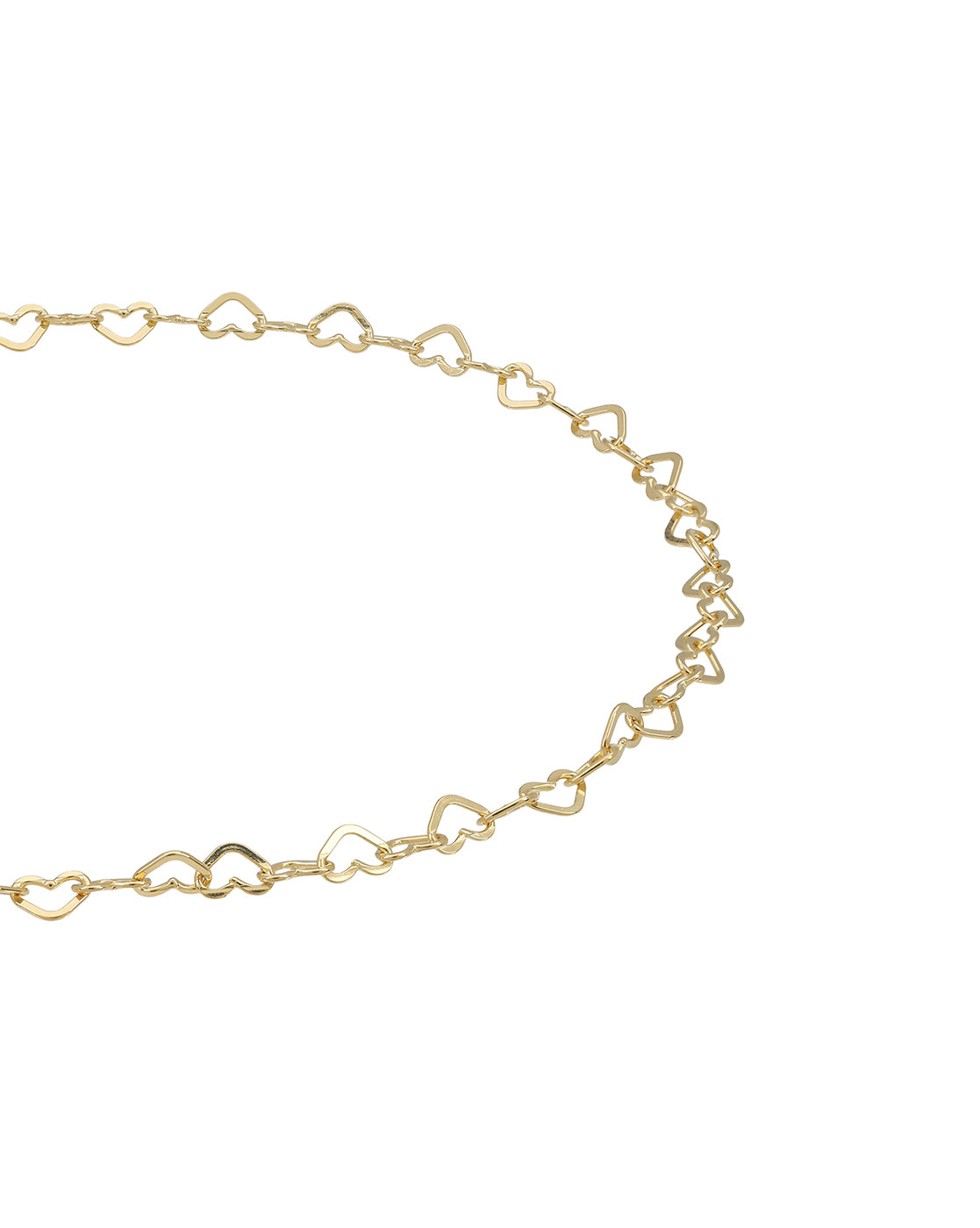 18kt Gold Plated Heart Link Adjustable Anklet