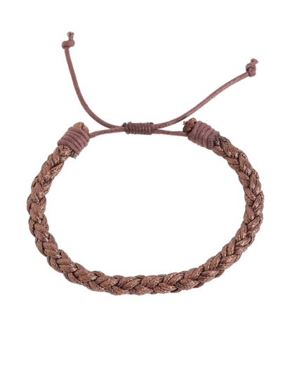 Men Set of 2 Bohemian Multistrand Adjustable Faux Leather Bracelet